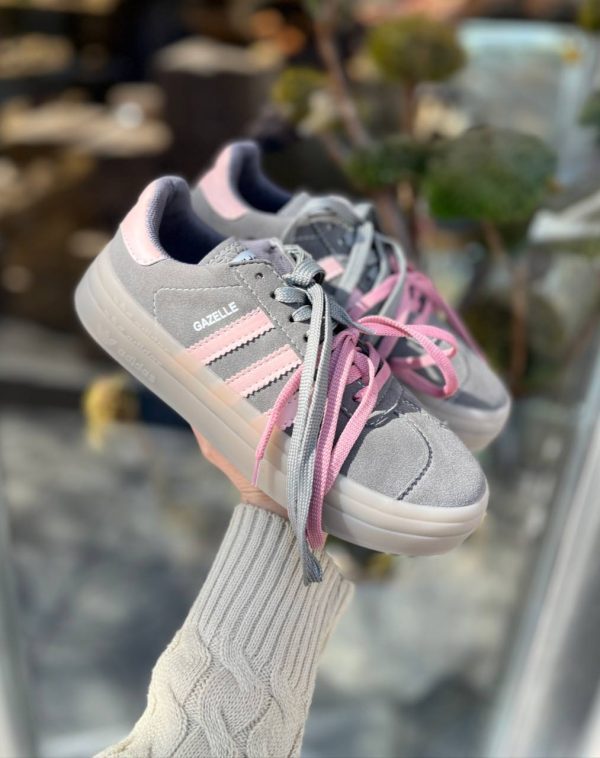 کتونی آدیداس Gazelle طوسی صورتی - 11002301