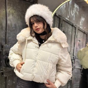 کاپشن یقه خز وارداتی – 201065